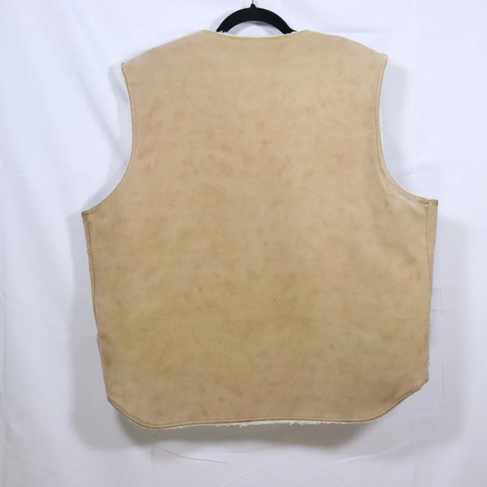 Swingster Sherpa Lined Vest XL Tan Mens Workwear Gorpcore